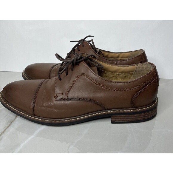 Nunn Bush HAYDEN OXFORD 81075 Brown Leather Men Sz 10 M Derby Shoes Comfort Gel main image 9